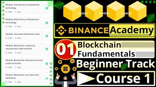 Celebrity Binance Academy Course 1: Blockchain Fundamentals || Quiz Answers || Beginner Track Net Worth