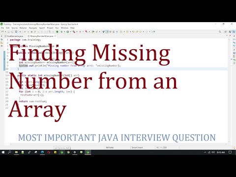 Find missing number from an array of consecutive number