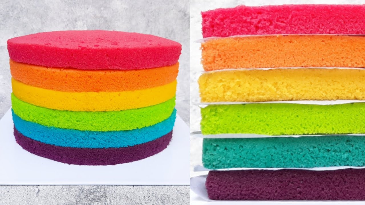 Rainbow Cake Kukus Paling Recommended! Superr Lembut