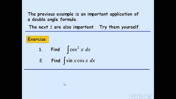 integrating sine squared and cosine squared