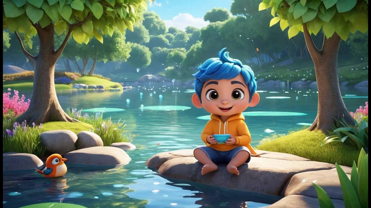 River Runs Song 🌊🎵 Peaceful Kids Rhyme | Nature & Learning Song 2025 🌈