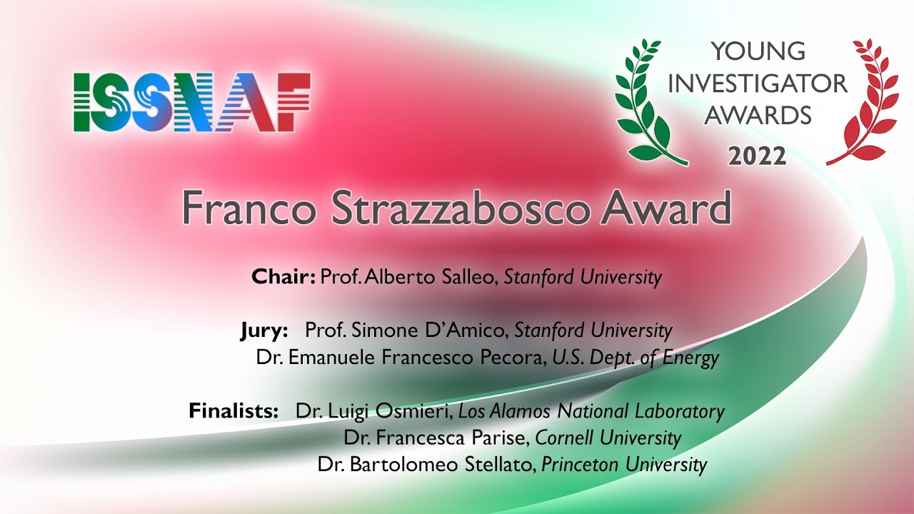 ISSNAF Young Investigator Awards 2022 Symposium - FRANCO STRAZZABOSCO AWARD