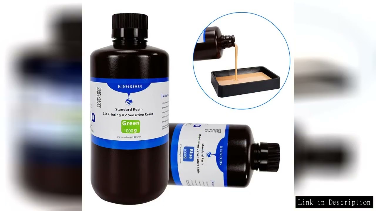 KINGROON Fast Curing UV Resin for LCD DLP 3D Printers, Hard Tough & Scratch-Resistant Photopolymer f