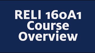 RELI 160A1 Overview
