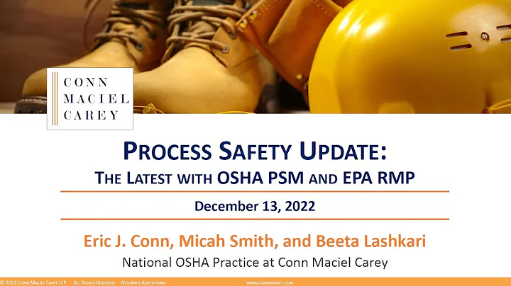 Process Safety Update: The Latest with OSHA PSM & EPA RMP