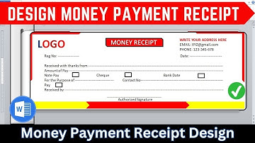 How To Design Money Receipt/Payment Receipt Design In MS Word