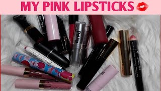 MY PINK LIPSTICK COLLECTION ‍️AND SWATCHES- BUY YOUR FAVOURITES|NATURAL INDIA|