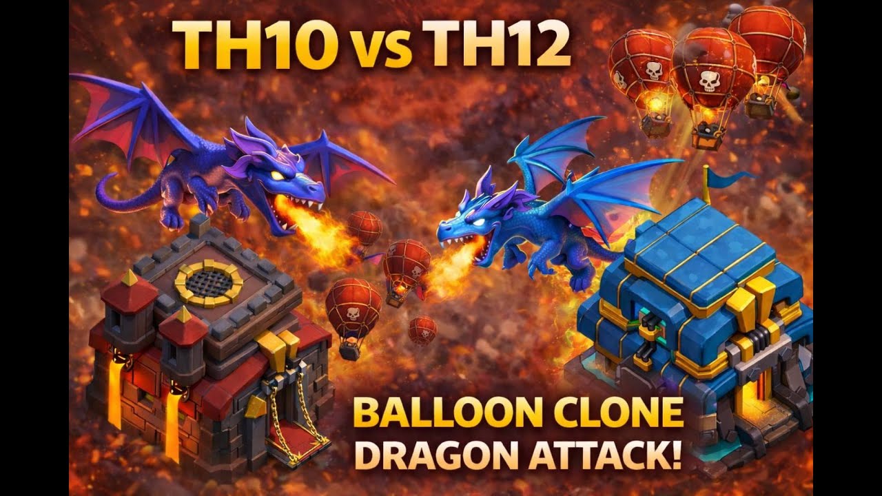 TH10 Attack in Higher League 😱 Clone Balloons OP?