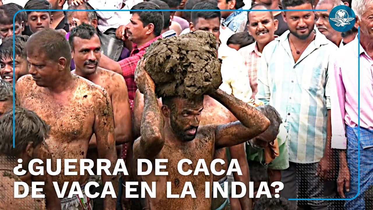 La Vacaca Ritual Celebran peculiar ritual con popó de vaca en la India - YouTube