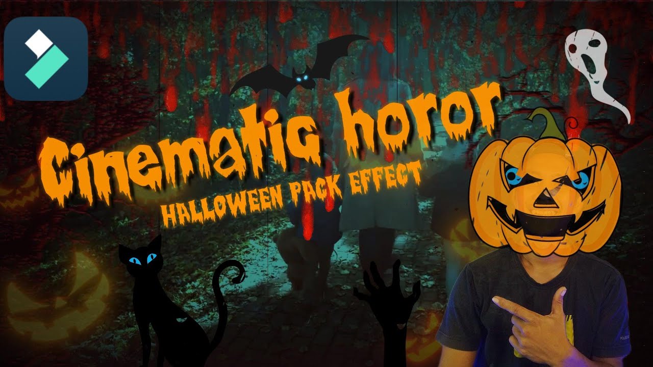 CARA EDIT VIDEO HOROR CINEMATIC  DI FILMORA 12 |  DENGAN HALLOWEEN PACK EFFECT