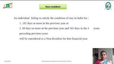 LVS 3 I Residential Status of an Individual I S.Meenakshi I AP I B.com IT I SNS Institutions