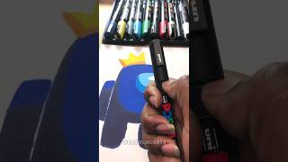 Drawing Among Us Imposter 😱 #drawing #amongus #posca #art #howtodraw