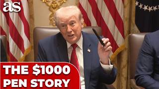 Trump's BIZARRE PEN STORY during CABINET MEETING | $1000 PENS vs $5 PENS