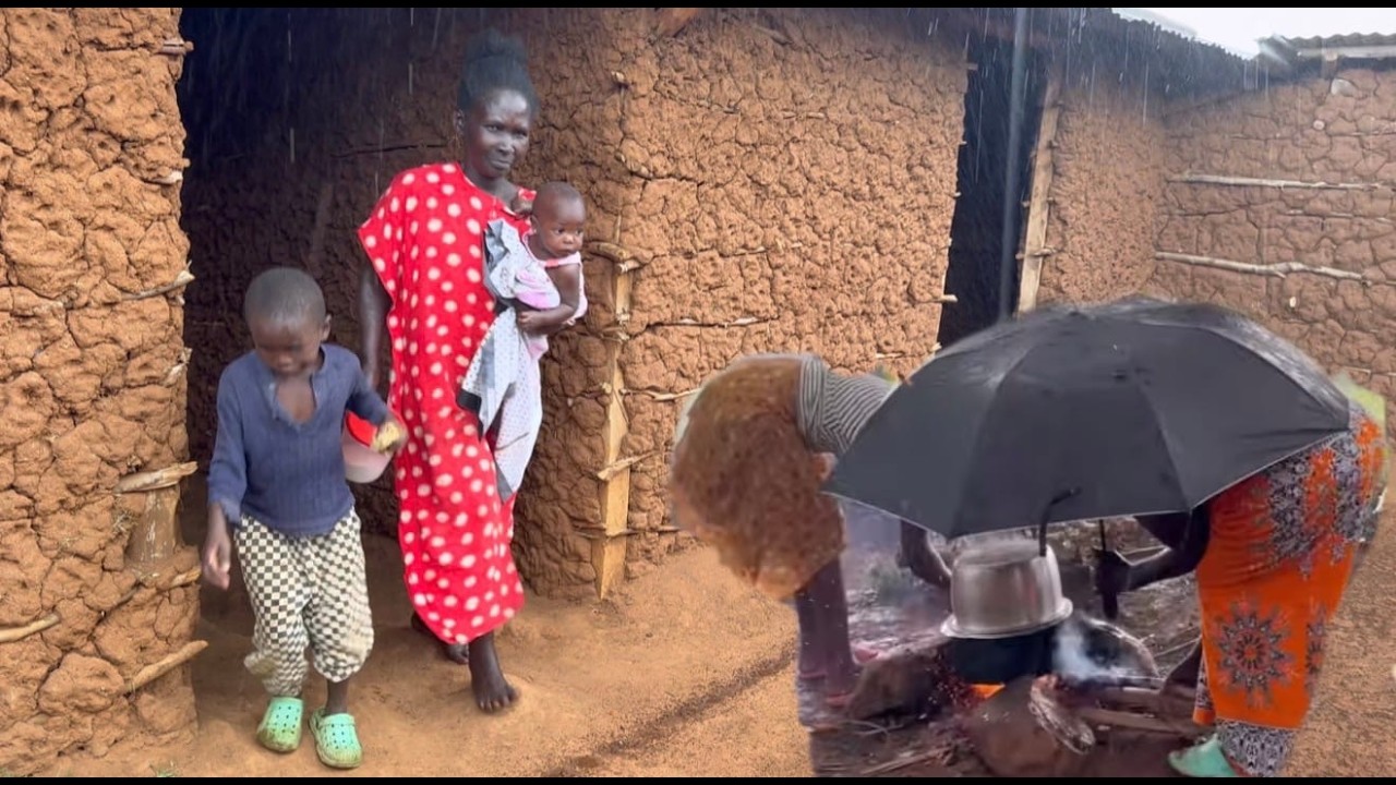 Heavy Rain Couldn’t Stop Her! 🌧️ Cooking Soft Onion Roti & Juicy Beef Stew in the Village ❤️