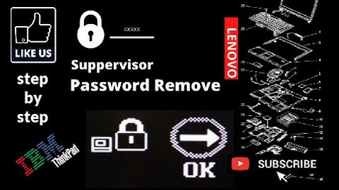 How to remove the Supervisor BIOS password for an IBM ThinkPad step by step 2021