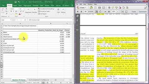Single Sample and Related Samples t-tests in Excel 2016