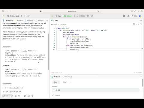 LeetCode 2706. Buy Two Chocolates Daily Question Python3 solution
