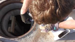 Installing Effluent Filter on septic tank with Risers