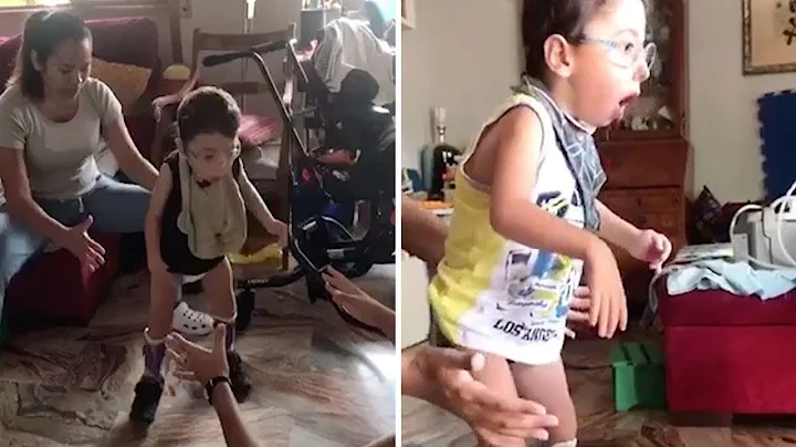 Disabled Kid Takes First Steps