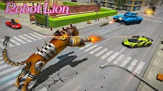 Real robot Transform Lion War : Multiple Robot Transformation Games - Android Gameplay screenshot 1