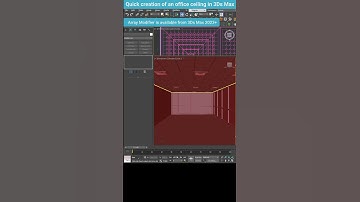 Rapid Office Ceiling Creation in 3ds Max #shorts #officeceiling #array
