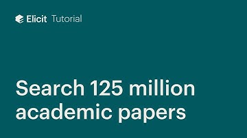 Find papers | Search over 125MM academic papers in Elicit