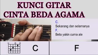 Chord Kunci Gitar CINTA BEDA AGAMA -  (Cover Gitar)