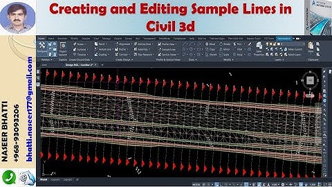 Creating and Editing Sample Lines in Civil in 3d