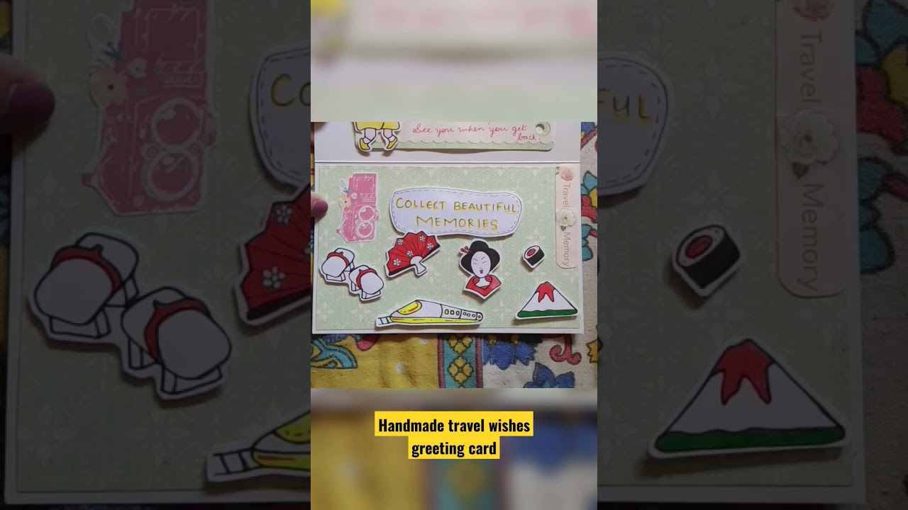 Cute greeting card/gift idea with travel wishes to Japan 