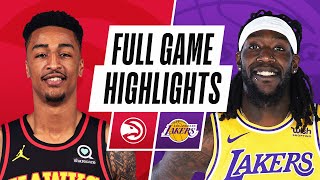 Hawks At Lakers Full Game Highlights March 20 2021 Youtube