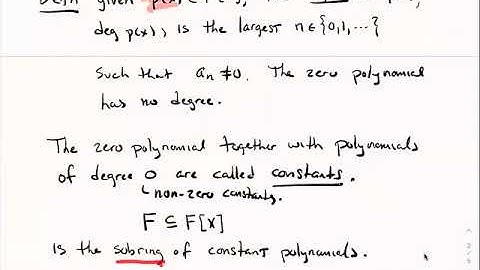 MATH 343 - Section 4.1 The Polynomial Ring F[x]