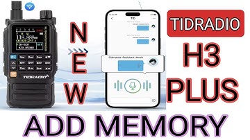 TIDRADIO H3 Plus  Add Repeater Memory Channel - NO PC