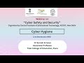 Webinar on cyber safety and security cyber hygiene