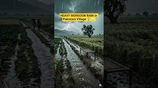 HEAVY MONSOON RAIN in Pakistani Village 😱🌧️ | Desi Life  #shorts #rurallife #relaxing #calm #asmr