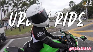 Biker girl riding her Kawasaki Ninja ZX-25R SE #RideWithV