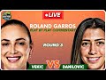 Vekic vs danilovic  roland garros 2024  live tennis playbyplay stream  french open