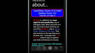 Windows Phone 7 App by ESM Solutions - Tasks 4D-Way Features - no audio.wmv