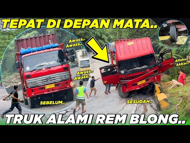 NGERI !!! Kejadian Tepat Didepan Mata, Insiden Truk Alami Rem Blong Hari Ini di Sitinjau Lauik class=