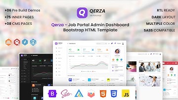 Qerza - Job Portal Admin DashboardBootstrap HTML Template #bootstrap  #template