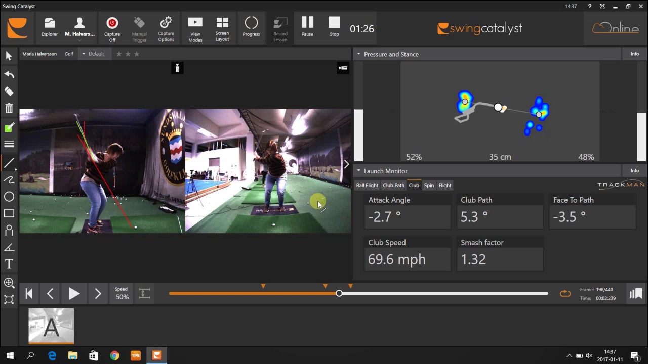 Bra vändning på nedsvingen