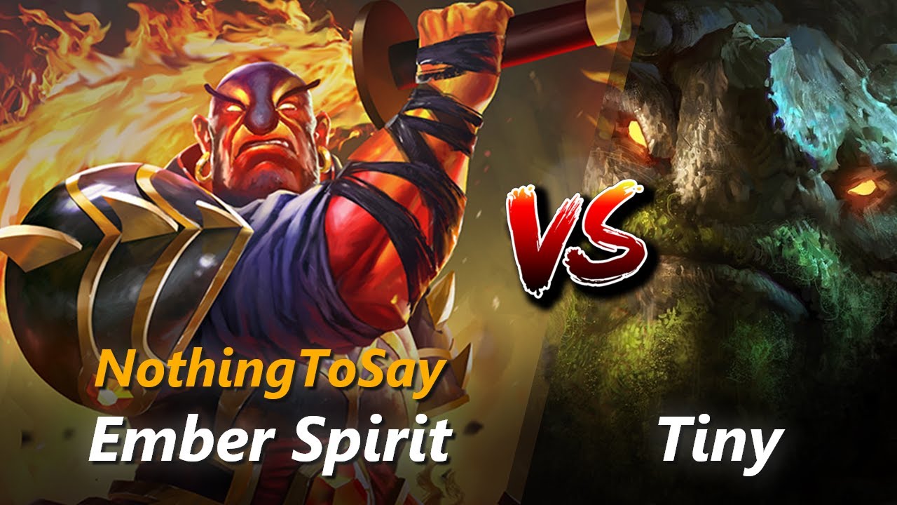 NothingToSay mid Ember Spirit vs Tiny | First 10 minutes