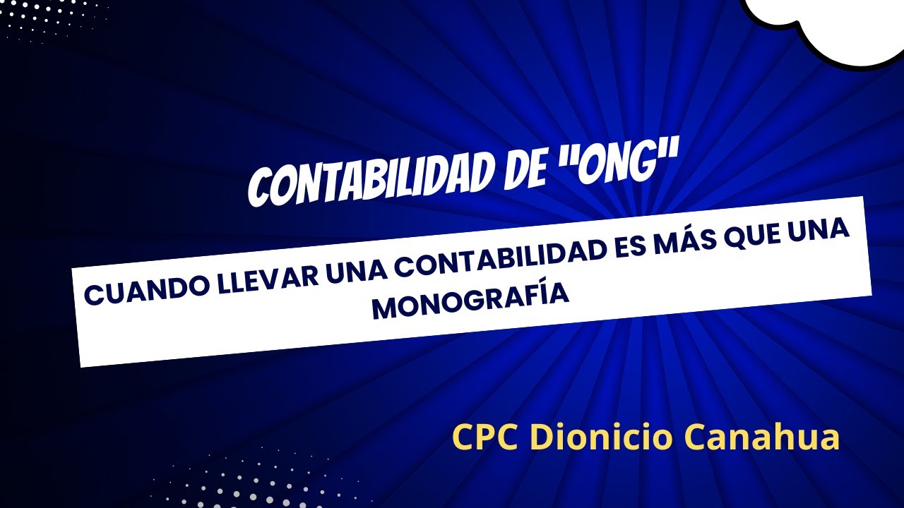 Contabillidad en una Asociación sin Fines de Lucro