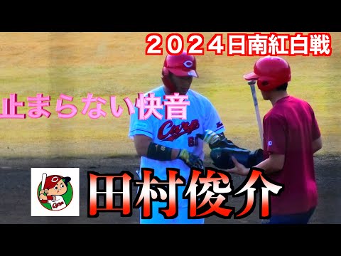 【侍ジャパン選出】田村俊介 連日のマルチヒット！この打撃で開幕スタメンを掴み取れ！【２０２４カープ春季紅白戦】