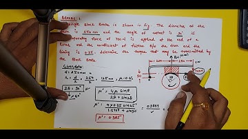SINGLE SHOE BRAKE || NUMERICAL PROBLEM || PROBLEM NO-1 || TECHNICAL CLASSES  || IN HINDI