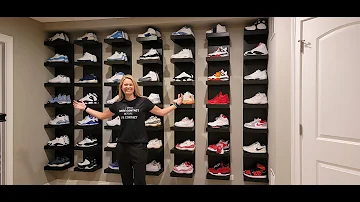 Jordan Shoe Wall Is Complete | DIY Shoe Wall | How To Build Shoe Rack Shelves