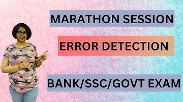 Marathon Error Detection for Bank/SSC? Govt Exams| English Grammar for Bank/SSC| Anwesha