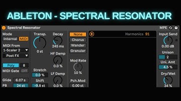 Ableton´s Spectral Resonator  - audio effect