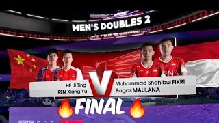 FINALS THOMAS CUP 2024 Fikri/Maulana (INA) [9] vs He/Ren (CHN) [11]