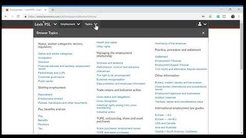 Navigation on LexisPSL