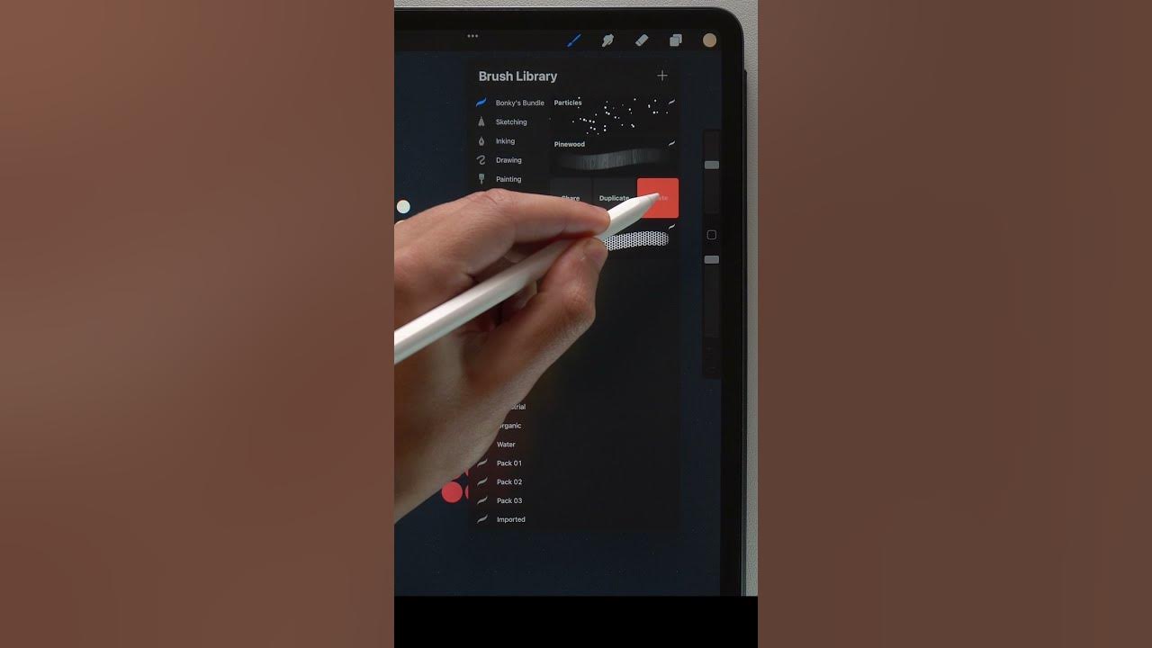 How to delete brushes in Procreate. Procreate tips shorts. YouTube